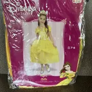New Disguise Belle Disney Princess Beauty Beast Halloween Girls Costume Size 7-8