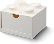 LEGO Desk Drawer Stackable Storage with 4 Knobs, in White