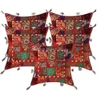Patchwork Cushion Cover Embroidered Throw Pillow Case Hippie Gypsy Home Decor