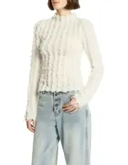 [Sass & Bide] Birds Of A Feather Knit Top in Ivory