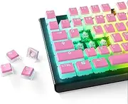 SteelSeries PRISMCAPS - Double Shot Pudding-Style Keycaps - Durable PBT Thermoplastic - Compatible with a Wide Range of Mechanical Keyboards - Pink