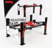 1/18 GREENLIGHT DIE-CAST ADJUSTABLE GARAGE 4 POST LIFT SET - HOLLEY PERFORMANCE