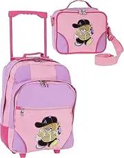 [Stefano] RabamtaGO® Children's Travel Luggage Bear Funny Skater Cherry Girl 2-Piece Set Trolley Suitcase Bag with Cooling Function