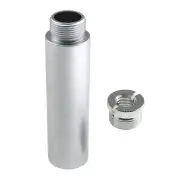Aluminium Threaded Microphone Extension Tube Adaptor Silver 3/8 Inch Female t...