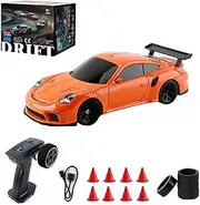 COOWIN Mini RC Drift Car, 1:43 4WD 2.4GHz Full Proportional Remote Control Car with Gyro and Lights for Adults Kids