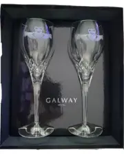 GALWAY CLADDAGH Friendship Collection Goblet Pair Crystal