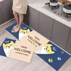 Anti-slip Carpet Kitchen Floor Mat Cartoon Printed Non-slip for Bathroom Machine