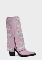 [SIMMI] Dalton-14 Cowboy Boots - Pink/White