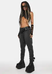 [DARKER WAVS] Compression Unisex Drop Crotch Joggers