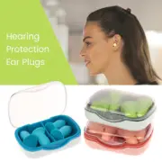 4Pcs Soft Silicone Earplugs Noise Reduction Ear Plugs for Travel Study Sl===