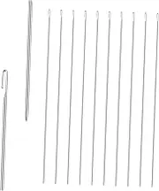 KALLORY Stainless Steel Beading Needles 10pcs Bead Threading Making Tools for Jewelry DIY