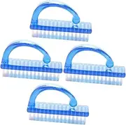 OATIPHO 4pcs Fingernail Scrub Brushes Ergonomic Nail Cleaning Brush for Healthy Nails Lightweight Design Double Sided Bristles for Efficient Cleaning for Home and Travel
