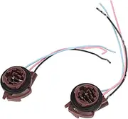 3157 Lamp Holder Heavy Duty Pre Wired Harness Socket Copper Connection Line High Strength Plastic Shell for Turn Signal Lights Brake Lights Replacement 2pcs