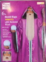 Home Depot 6ft Animated Lifesize Illuminated Animatronic Wizard Moonlit Magic