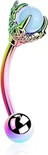 [OUFER Body Piercing] Rook Earrings Dragon Claw Eyebrow Rings 16G 316L Surgical Steel Curved Barbell Rook Daith Piercing Jewellery