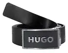 HUGO Men's Leather Belt Black Garin 50492032-001