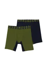 [Bonds] Bonds Boys Anti Chafe Trunk 2 Pack Size: 12/14, Moisture-Wicking 12/14 Multicolor