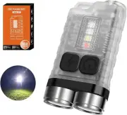 V3 Small Powerful Mini Flashlight 900 High Lumen Keychain EDC Flashlight, Sup...