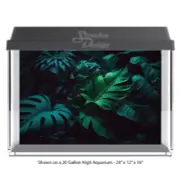 Tropical Jungle Plants Polyester Fish Tank Glass Backdrop Aquarium Background