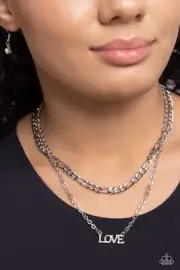 Paparazzi*Lovely Layers* White Necklace