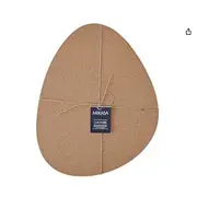 4pc Mikasa Curved Pebble-Shaped Cork Dining Table Placemats Natural