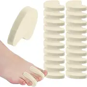 20 Pack Large Foam Toe Spacers Toe Separators for Women Men Relieves Corns Pain From Bunions Toe Overlap Hammer Toe Relief Friction