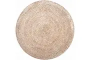 Cinnamon | Round White Rattan Placemat