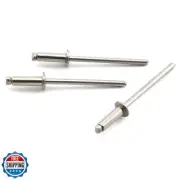 SDTC Tech Stainless Steel Blind Rivets 1/8" x 5/16" (4-3) Open End Type Pop R