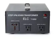 ELC T-5000 5000-Watt Voltage Converter Transformer - Step Up/Down - 110V/220V...