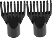 Healvian 2Pcs Hair Dryer Comb Nozzle Attachment Professional Hair Dryer Comb Replacement for Blow Drying Styling and Detangling Universal Fit for Most Hair Dryers