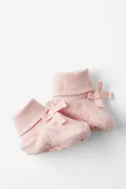 [Cotton On Kids] Cotton On Kids - Organic Pointelle Booties - Zephyr OS ZEPHYR