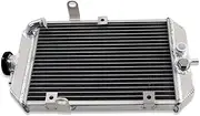 2 ROW Aluminum Radiator + Fan ，Compatible With Yamaha Raptor YFM660 YFM660R YFM 660R 2002-2004