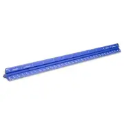 Aluminum Architect Solid Drafting Scale, 12IN, Blue