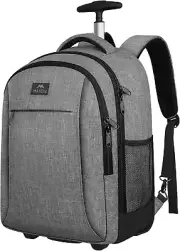 Rolling Backpack with Wheels, Water Resistant Travel Laptop Backpacks for Women