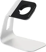 HOMSFOU Charging Stand for Watch Slip Support Holder with Tactile Corners for Easy Cable Management Compatible with Apple Watch Silver Finish