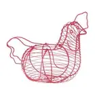 EGG HOLDER STORAGE CHICKEN PINK WIRE DISPLAY EGGS BASKET WITH HANDLES