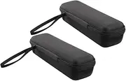 Milisten 2pcs Microphone Carrying Case Hard Eva Storage Box for Handheld Mic Shockproof with Zipper Closure Space-efficient Design for and Storage