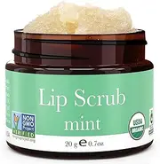 Beauty by Earth Lip Scrub, Mint Flavor - Organic Minty Exfoliating Sugar Scrubs, Chapped Dry Lips, Moisturizes With Fresh, Lush Natural Ingredients; Before Balm; For Men And Women (1 Container)