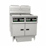 Pitco Electric Frye rComputer Control, Filter Drawer On Casters, Flush Hose, Double Fryer Bank On Casters SE14-C/FD/FF