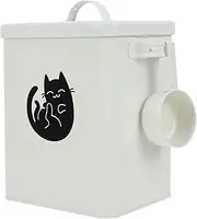 ifundom 1 Set Multi Functional Pet Food Box Moisture Dog Food Storage Bin Durable Tinplate Container for Healthy Ingredients for Home Grain Containing