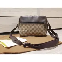 在飛比找蝦皮購物優惠-二手美品 真品 GUCCI 114291 PVC 郵差包 斜