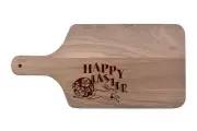 Creative Products Happy Easter Vintage Bunny 17 x 8 Walnut Paddle Cutting Board
