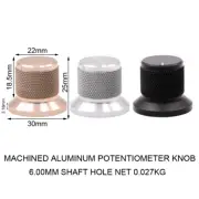 1PC AUDIO KNOB 30x25mm MACHINED ALUMINUM Amplifier POTENTIOMETER Knob HiFi DIY