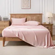 Lakora 100% Organic Bamboo Sheet Set-Extra Deep 45cm Pink