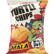 ORION TURTLE CHIPS FLAMING MALA 160G X 10 BAGS