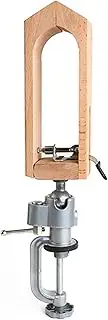 Stitching Pony, 360 Rotation Leather Stitching Pony, Adjustment Wood for Leather Working, Rotatable Tools, Universal Clamp for