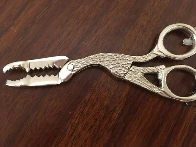 Art Nouveau Style Sugar Tongs Scissor Stork Bird