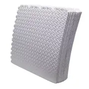 12X Gym Floor Mat 24x24 EVA Foam Interlocking Exercise Fitness Puzzle Floor Whit