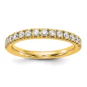 14K Yellow Gold Real Diamond Band