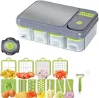 All-in-one Vegetable Chopper Potato Onion Cutter W/Storage Box & Drain Basket